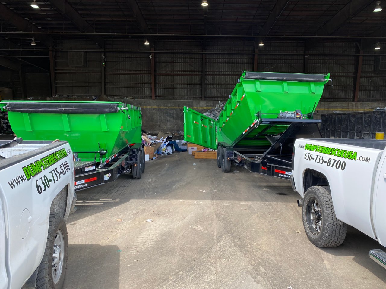 Dumpster Rescue USA branded dumpster in Bloomingdale, IL - 630-735-8700